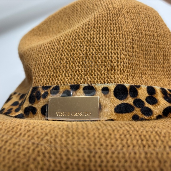 Vince Camuto Knit Fedora Hat - Leopard Band main image 4